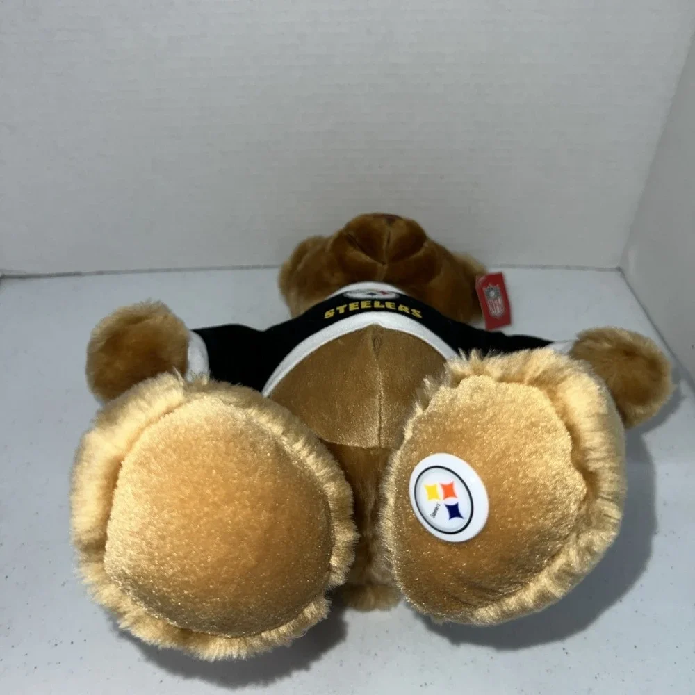 Official NFL Pittsburgh Steelers Stuffed Brown Bear w/ Shirt & Plastic Logo 15
